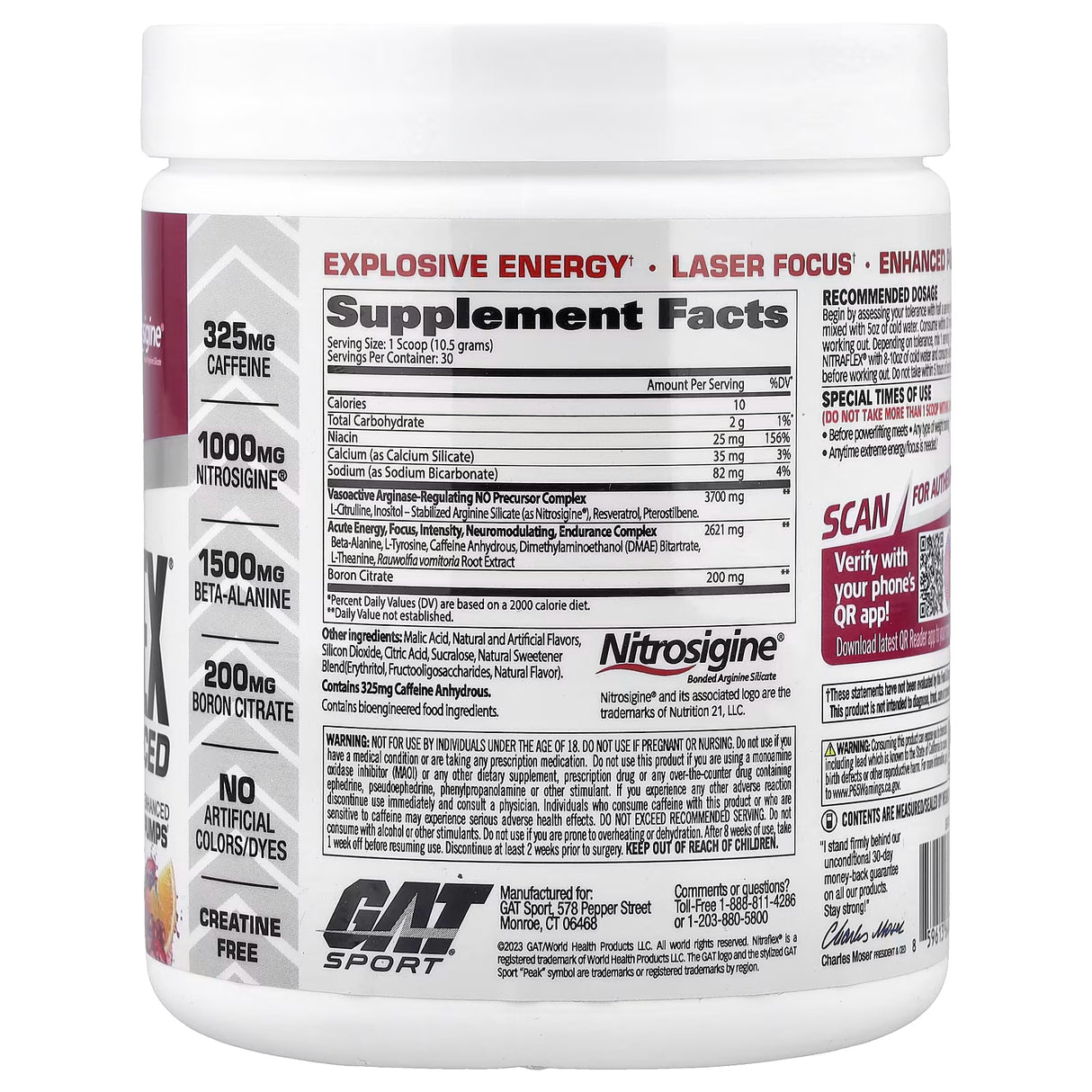 GAT Sport Nitraflex Advanced – Pre-Workout (30 Servicios)