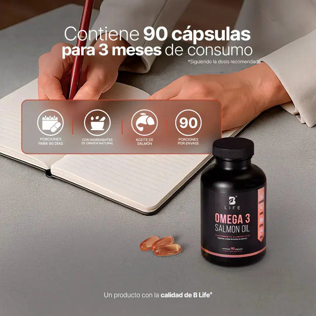 Omega 3 Aceite Puro de Salmón | con 1000 mg por porción