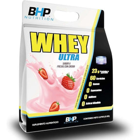 Proteina Bhp Ultra Whey Ultra 2.27 Kg 5 Lbs Bolsa Sabor Fresas con Crema | Suplementos Nutrihub BHP Nutrition