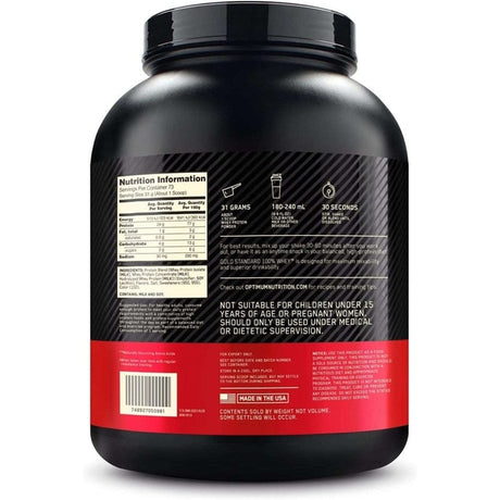 Proteína Whey Optimum Nutrition Gold Standard 100% Sabor Platano V– 5 lb (2.27 kg) | Suplementos Nutrihub Optimum Nutrition