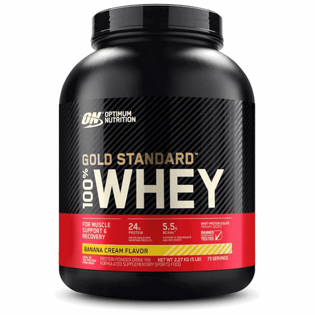 Proteína Whey Optimum Nutrition Gold Standard 100% Sabor Platano V– 5 lb (2.27 kg) | Suplementos Nutrihub Optimum Nutrition