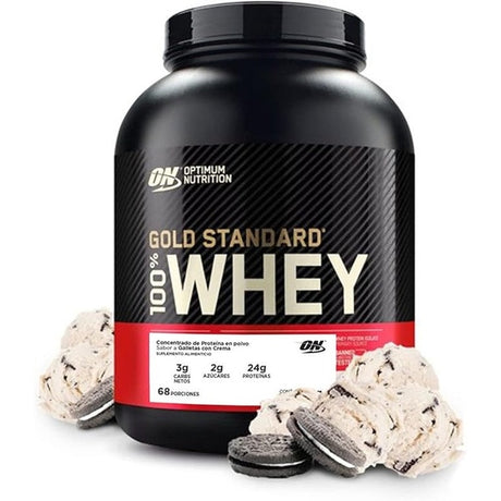Proteína Whey Optimum Nutrition Gold Standard 100% Sabor Galletas con Crema (Cookies & Cream) – 5 lb (2.27 kg) | Suplementos Nutrihub Optimum Nutrition