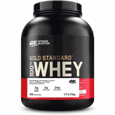 Proteína Whey Optimum Nutrition Gold Standard 100% Sabor Galletas con Crema (Cookies & Cream) – 5 lb (2.27 kg) | Suplementos Nutrihub Optimum Nutrition