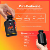 Berberina HCL Pura 500 mg por cápsula | 1000 mg por porción