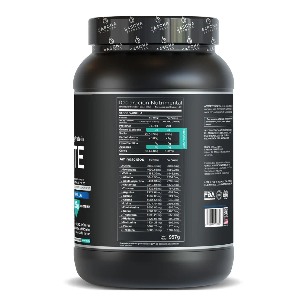 Sascha Fitness Hydrolyzed Whey Protein Isolate