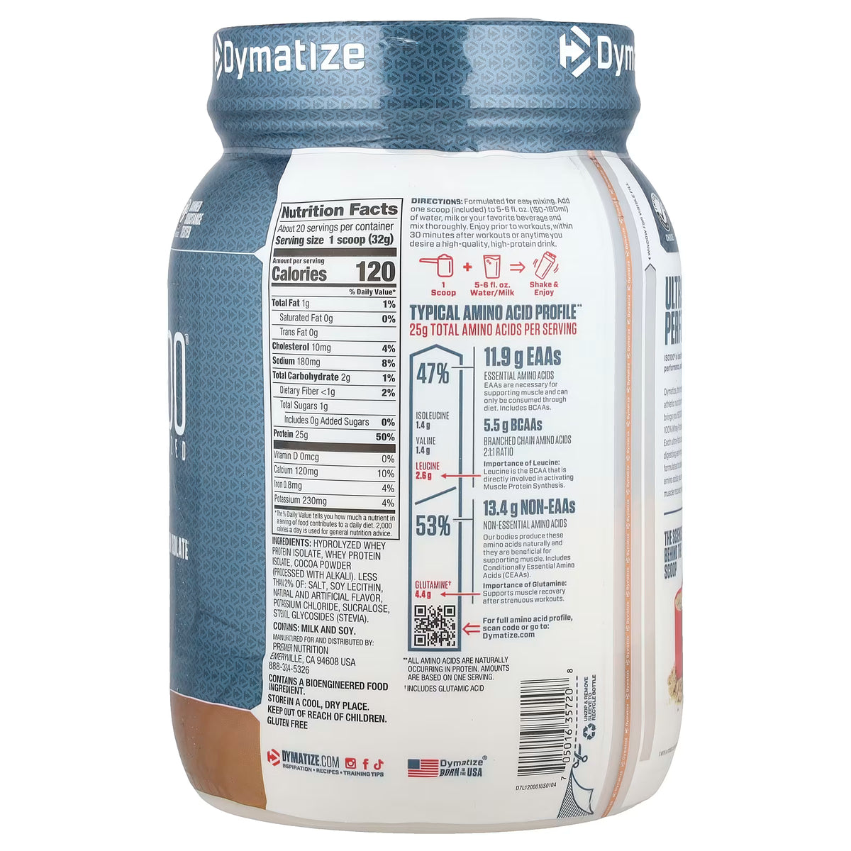 Dymatize ISO100, 1.3 lb | Proteína Hidrolizada y Aislada