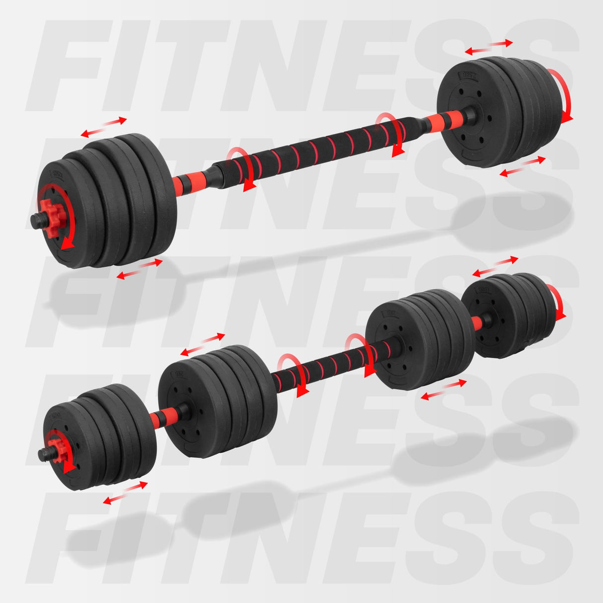 Set De Mancuernas Pesas Olympo Fit Ajustables 40kg Gym