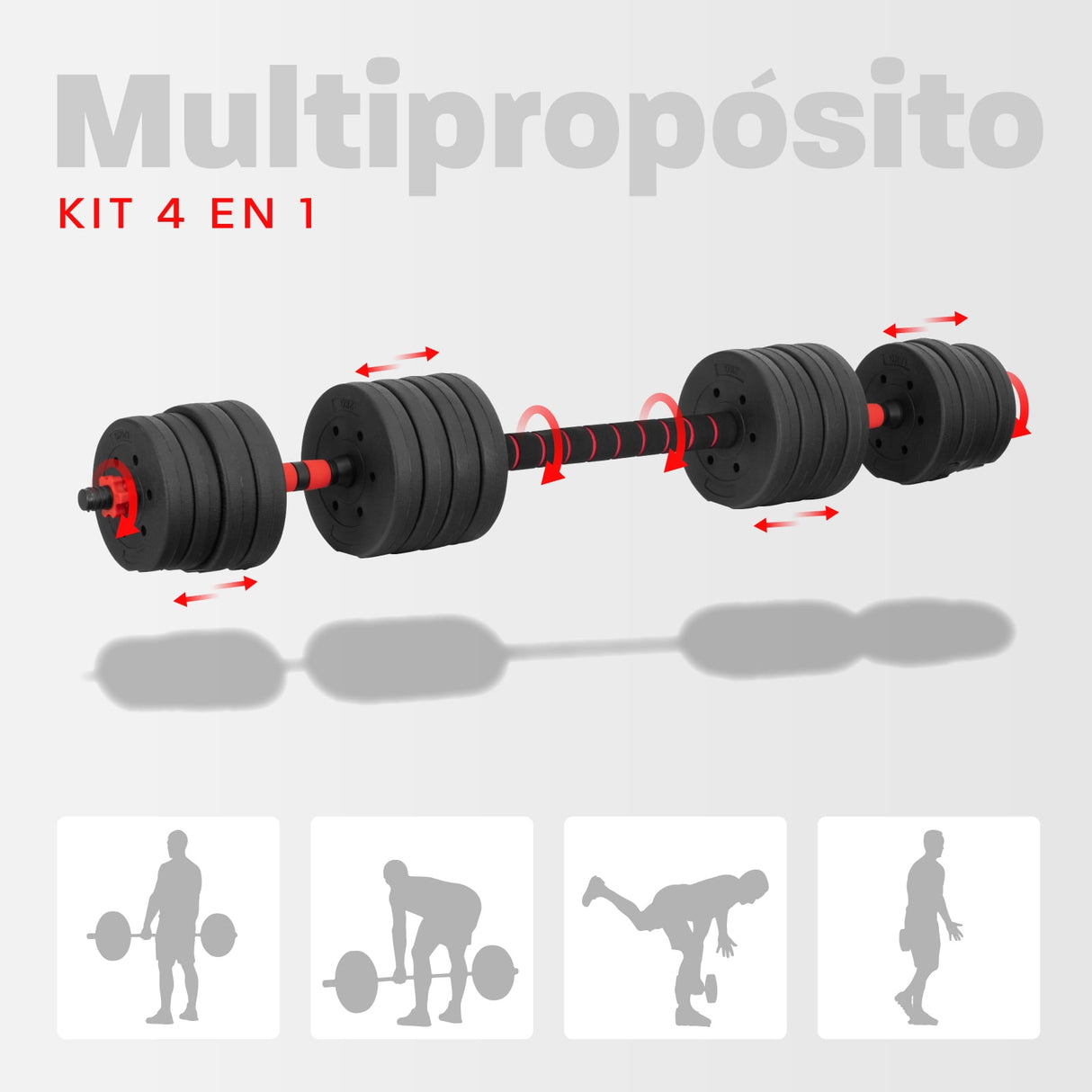 Set De Mancuernas Pesas Olympo Fit Ajustables 40kg Gym