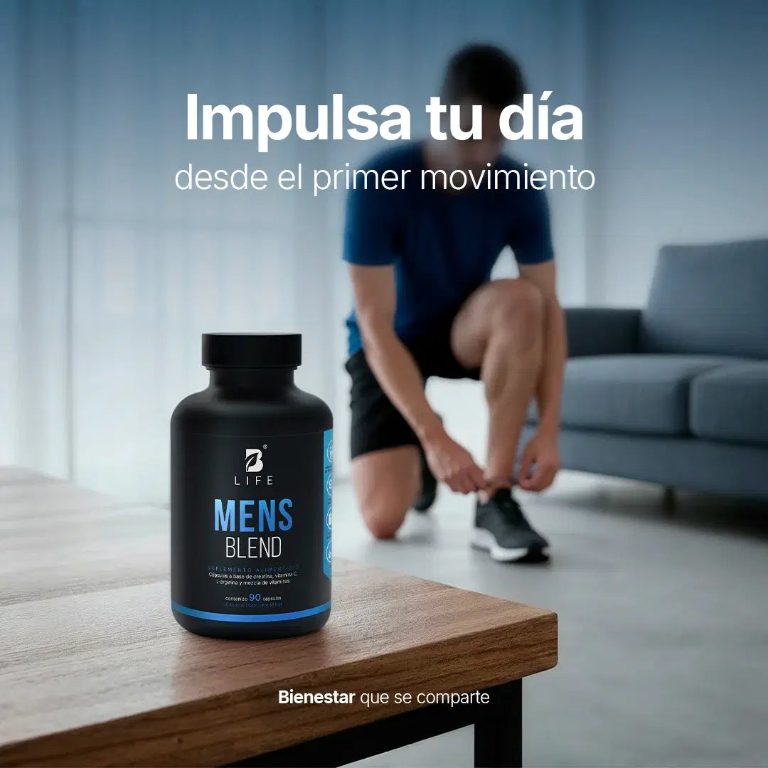 Men's Blend B Life® – Multivitamínico para Hombre con Creatina, BCAAs y L-Arginina (90 Cápsulas)