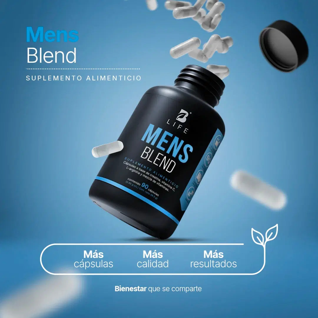 Men's Blend B Life® – Multivitamínico para Hombre con Creatina, BCAAs y L-Arginina (90 Cápsulas)
