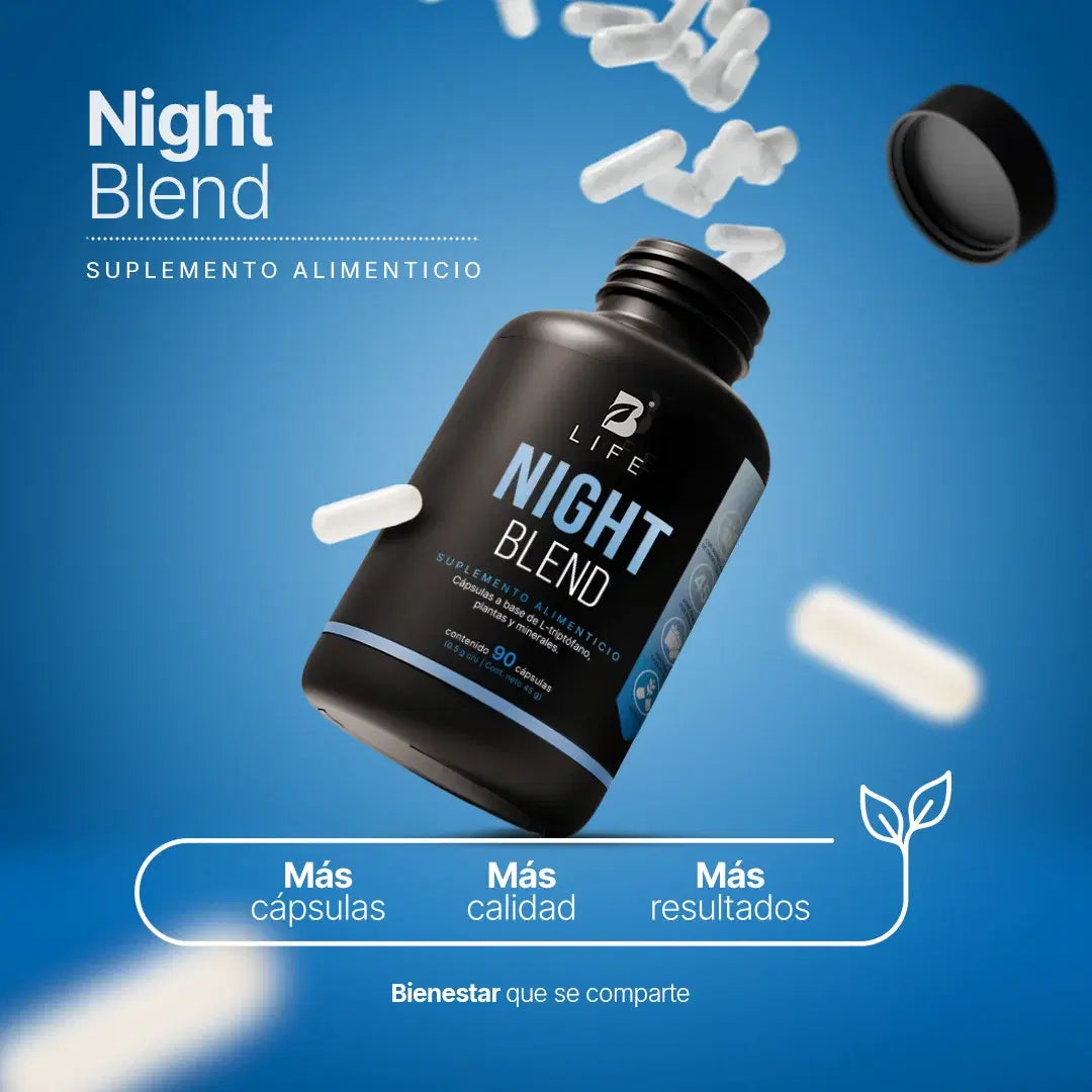Night Blend B Life – 90 Cápsulas – Fórmula Nocturna con Magnesio